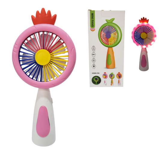 Ventilador Led De Mano Portatil Forma Fruta