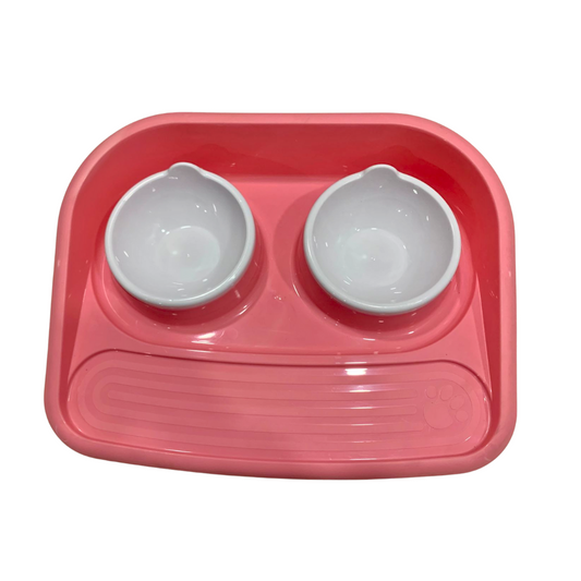 Plato Para Mascotas Doble Antireguero
