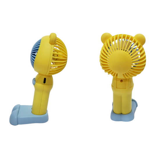 Mini Ventilador Portatil De Oso Con Soporte Para Celular