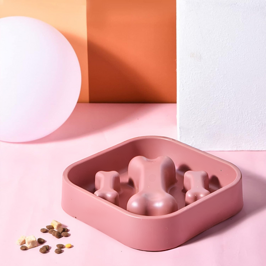Plato Para Mascotas Alimentación Lenta Antideslizantes