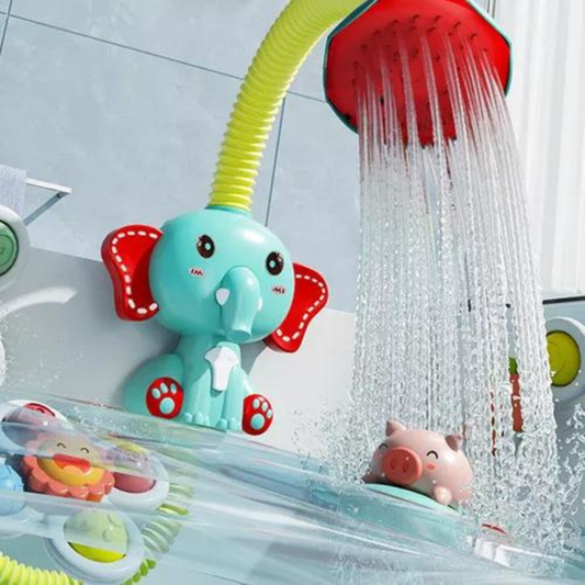 Ducha Bañera con soporte de elefante para bebe