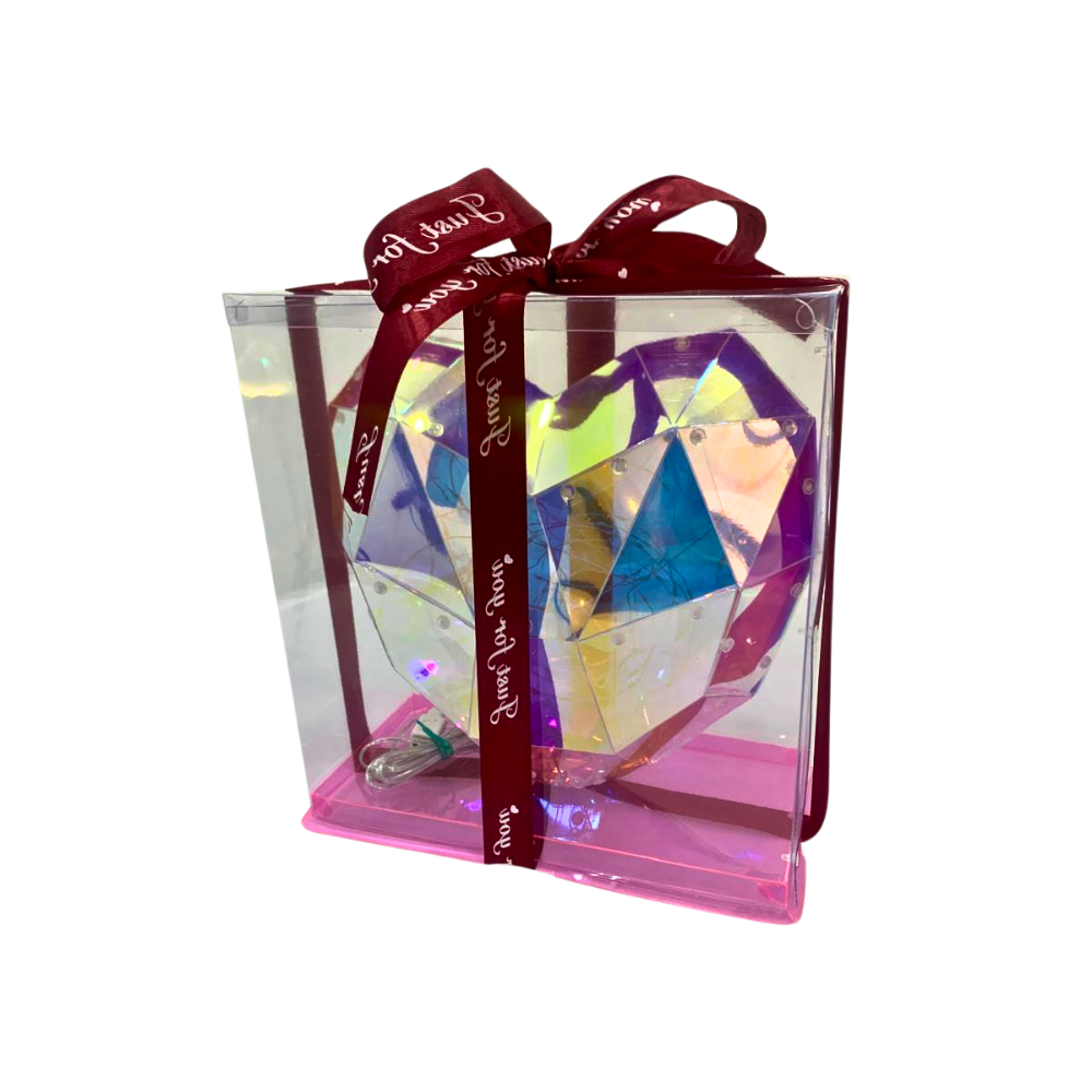 Lampara Corazon Geometrico Led
