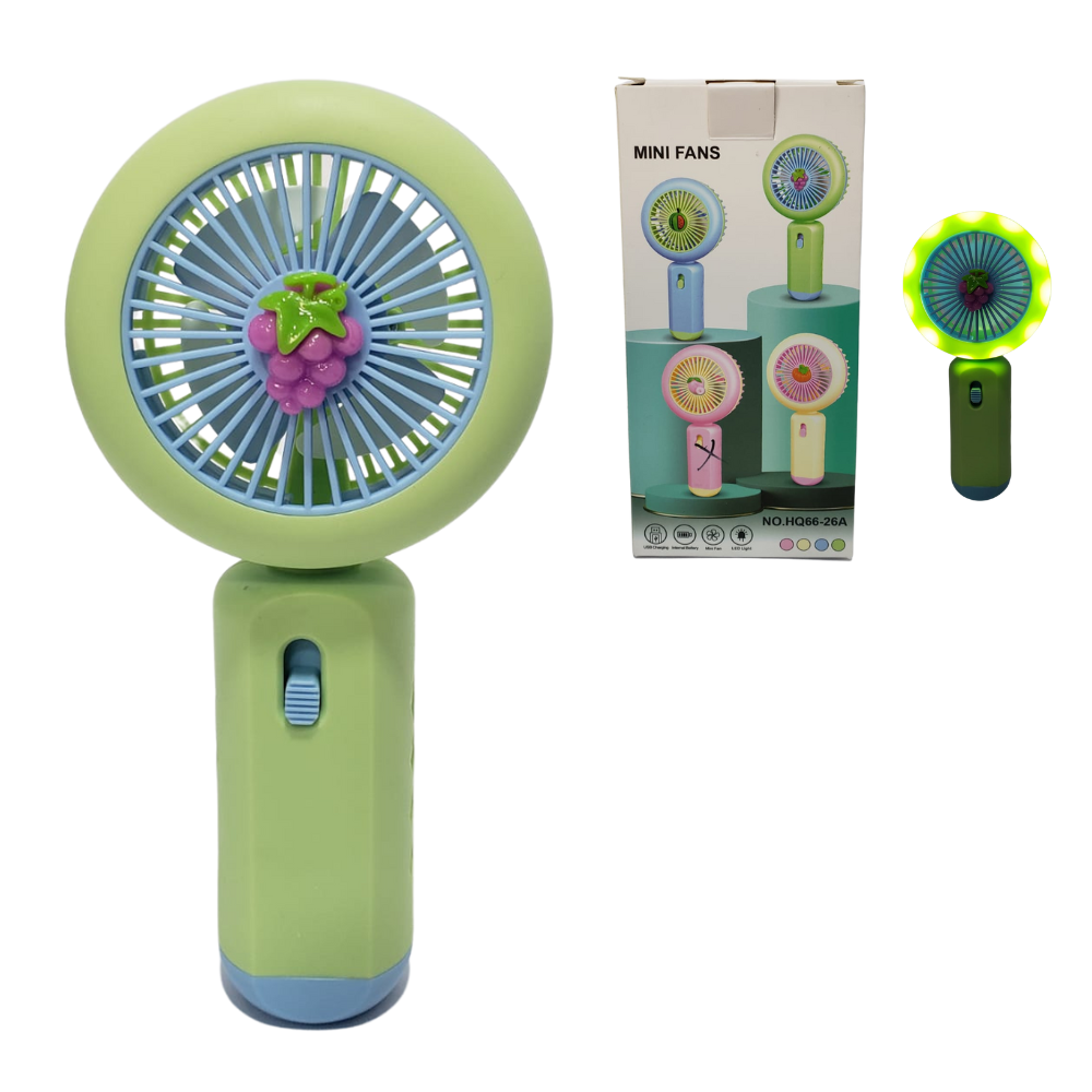 Mini Ventilador Led De Fruta Portatil