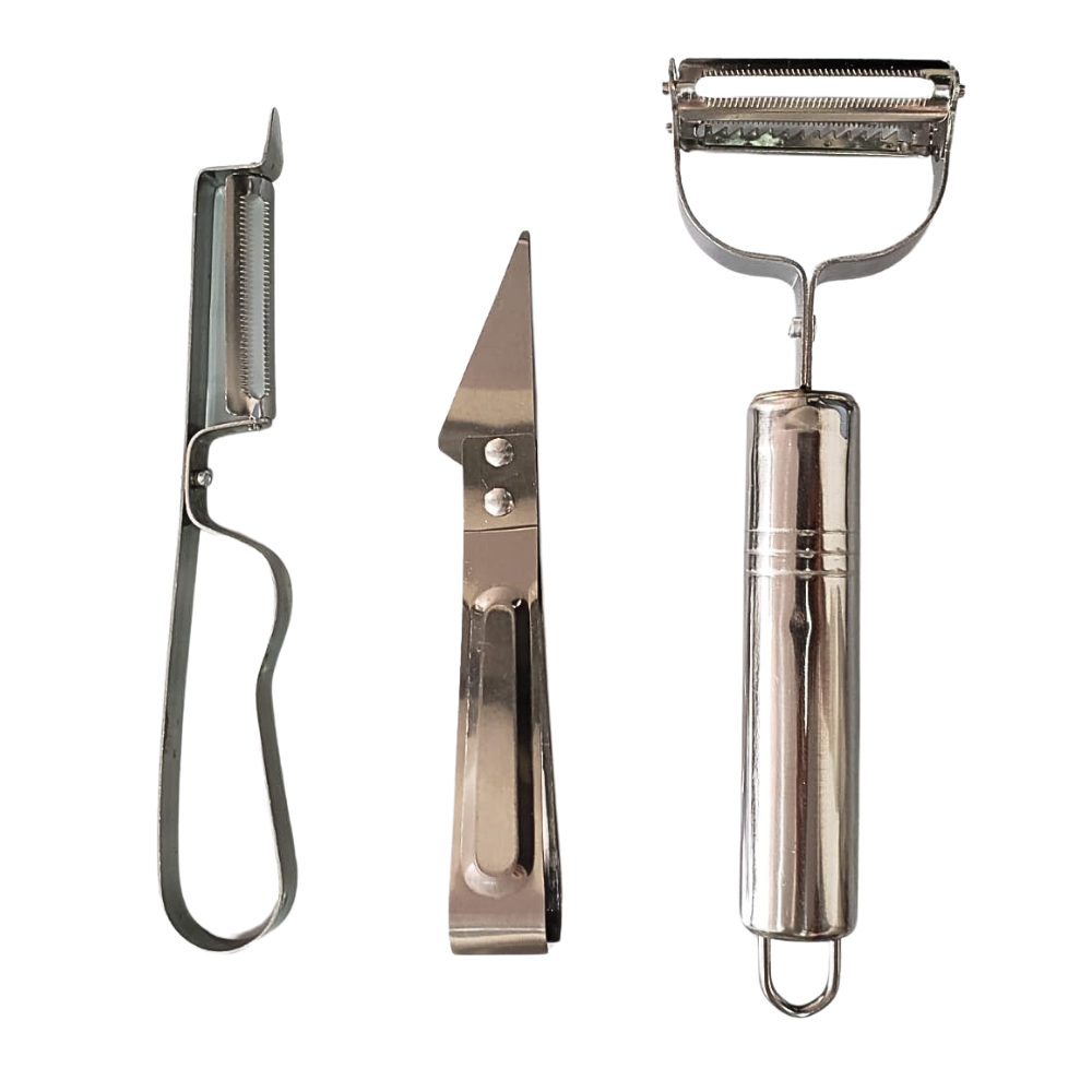Kit Pelador Papa Cortador Frutas Verduras Utensilio Cocina