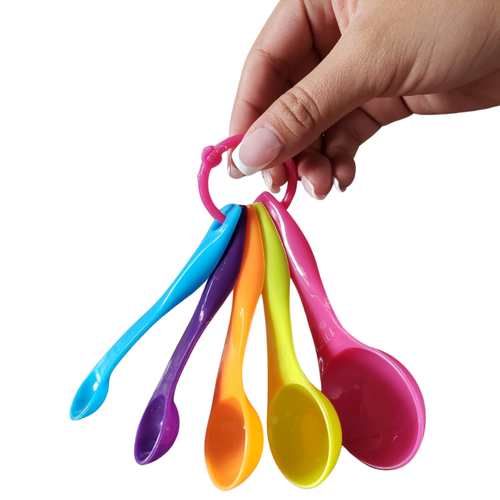 Set Juego Cucharas Medidoras X 5 Plasticas Cocina