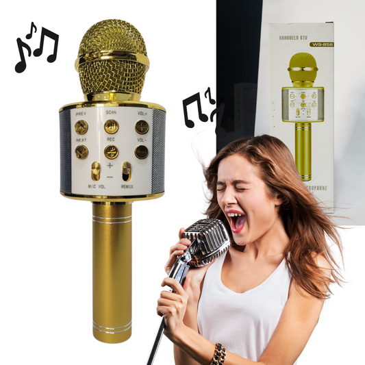 Micrófono Parlante Karaoke Bluetooth Portátil Inalámbrico