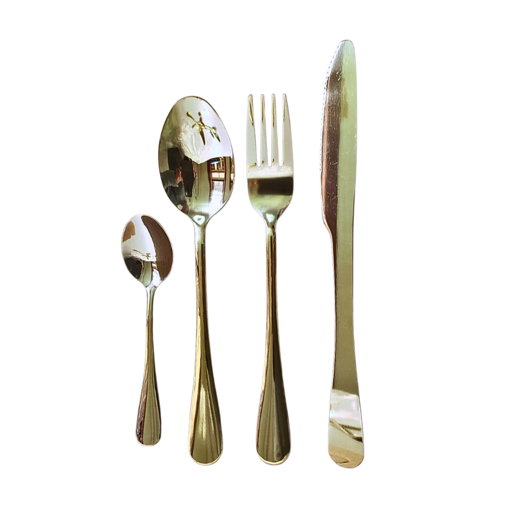 Set De Cubiertos 24 Piezas Con Soporte Acero Inoxidable