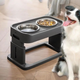 Plato Recipiente De Comida Ajustable Con Cuenco Para Perros