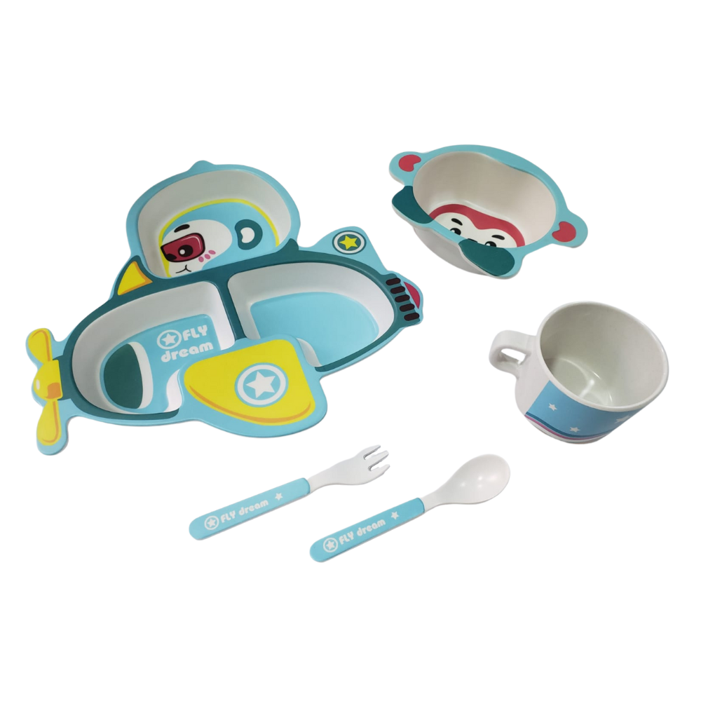 Vajilla Infantil De Fibra De Bambú