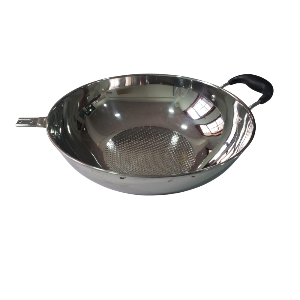 Wok Sartén Antiadherente Acero Inoxidable