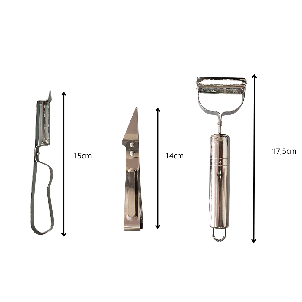 Kit Pelador Papa Cortador Frutas Verduras Utensilio Cocina