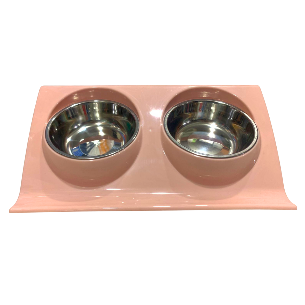 Plato Doble Elevado para Mascotas