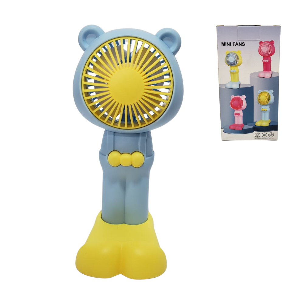 Mini Ventilador Portatil De Oso Con Soporte Para Celular