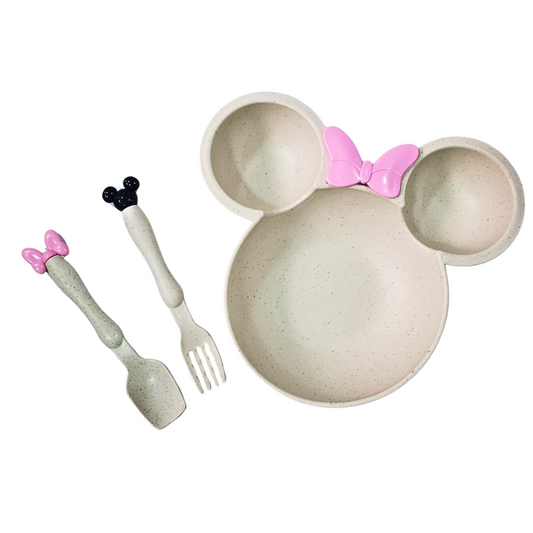 Set De Vajilla De Paja De Trigo Para Niños