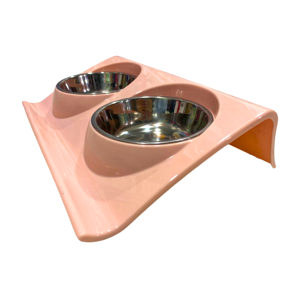 Plato Doble Elevado para Mascotas