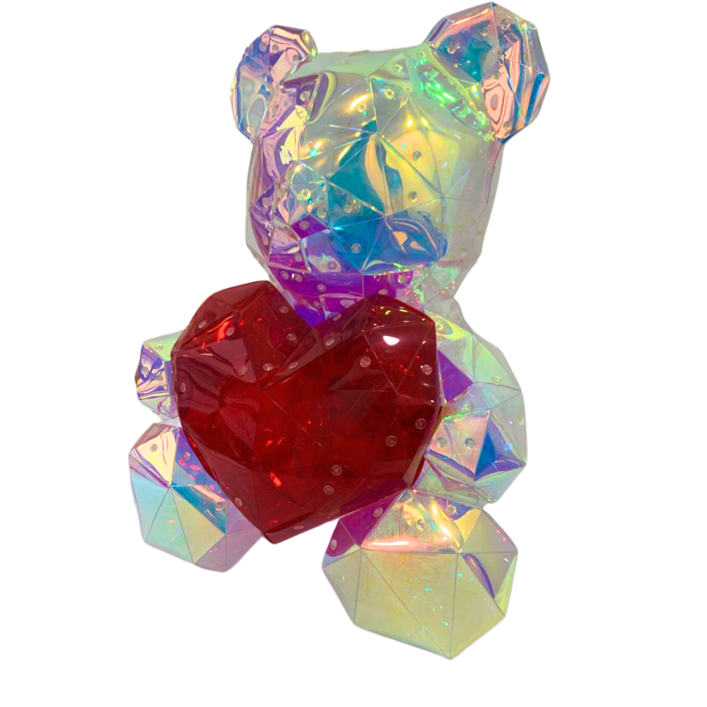 Lampara Osito Corazon Geometrico Led