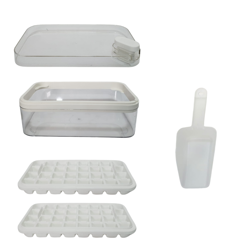 Bandeja De Hielo Caja De Molde De Hielo Tipo Prensa De Un Boton