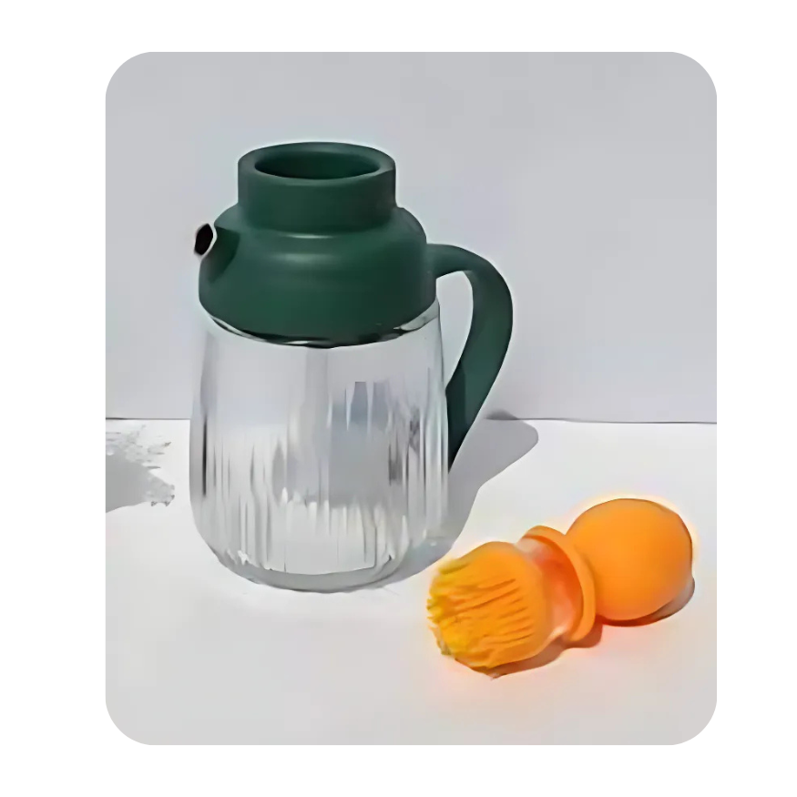 Dispensador Rocidador De Acite Con Brocha De Silicona