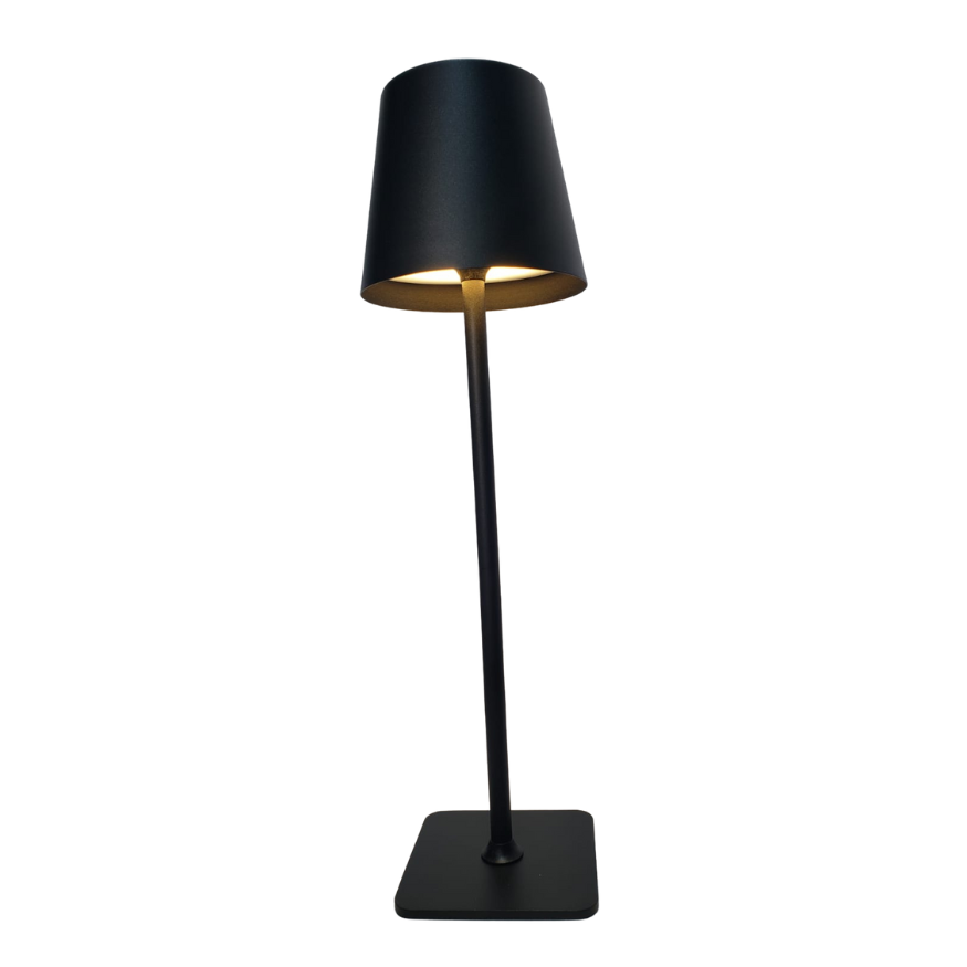 Lampara De Mesa Recargable De Hierro + Acrilico