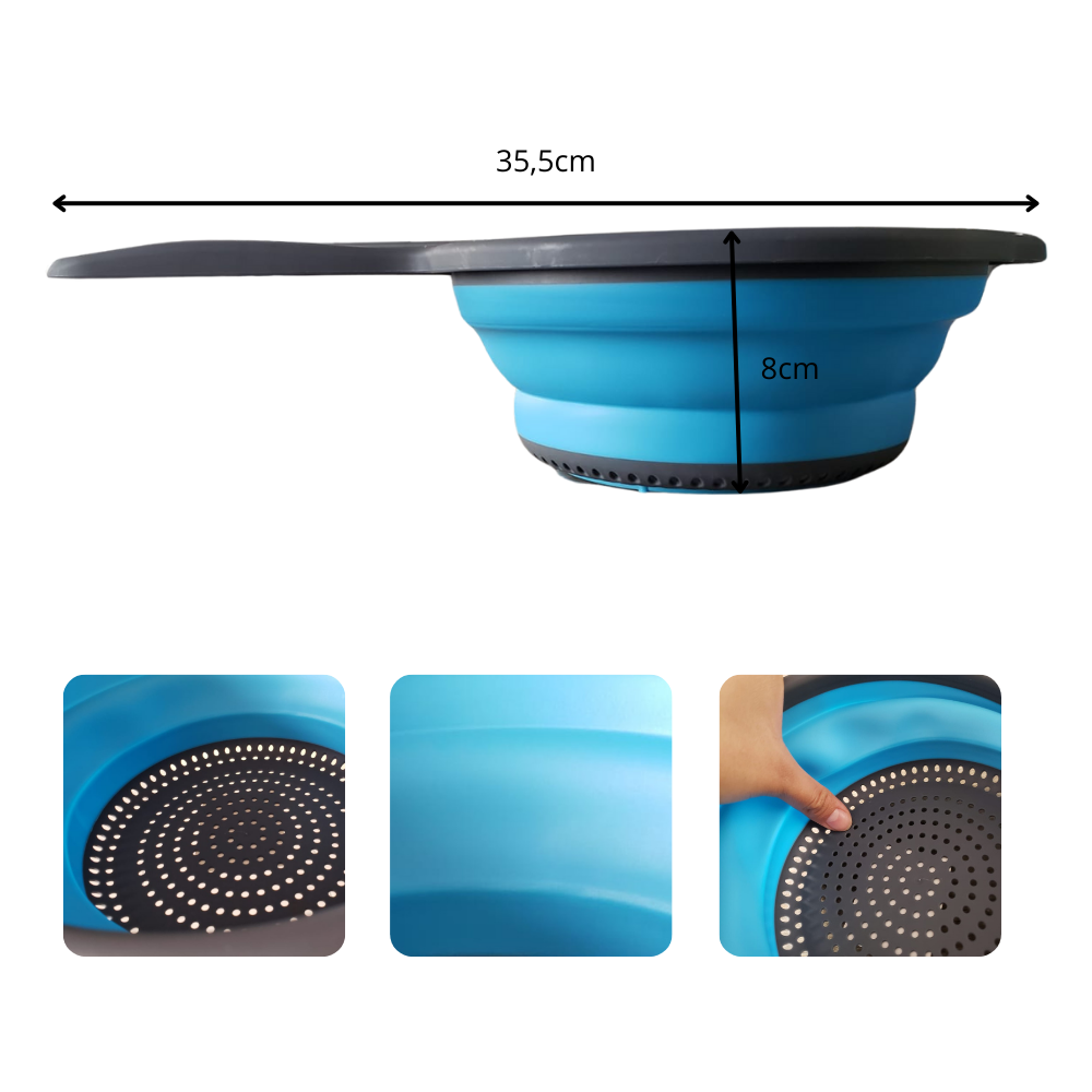 Colador Silicona Plegable