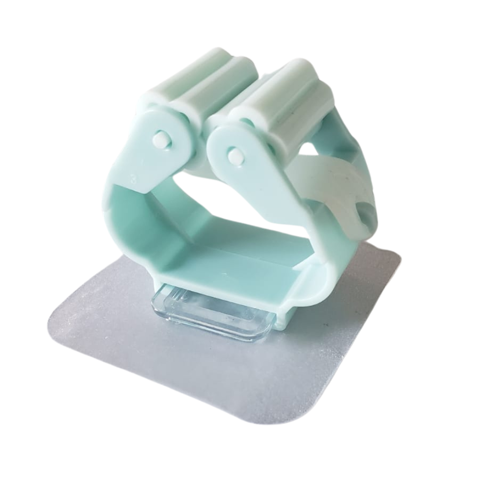 4 X Organizador Soporte Porta Escoba Utensillos Rosa Adhesivo