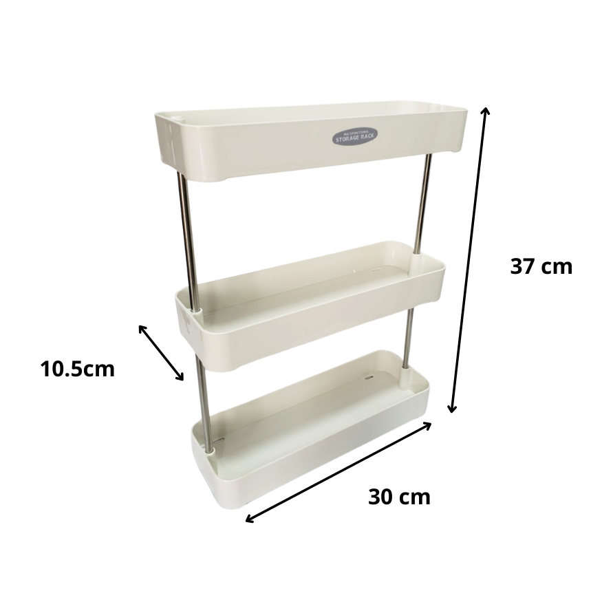 Organizador Estante Rectangular De 3 Niveles Mediano Multiuso
