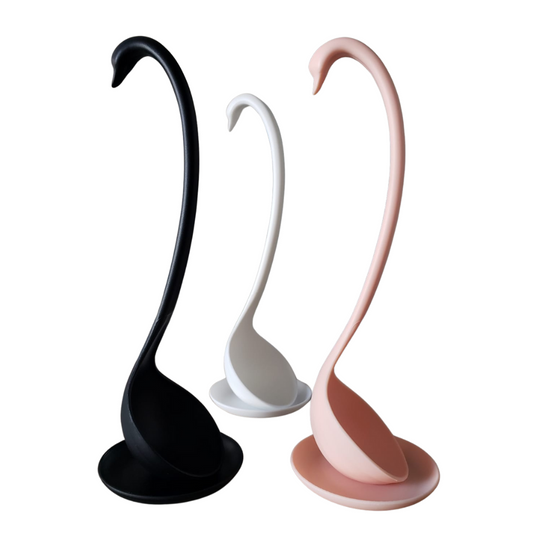 Cucharon en forma de Cisne con Soporte