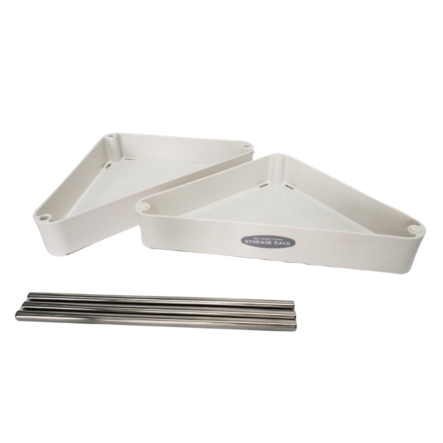 Organizador Estante Triangular De 2 Niveles Multiusos