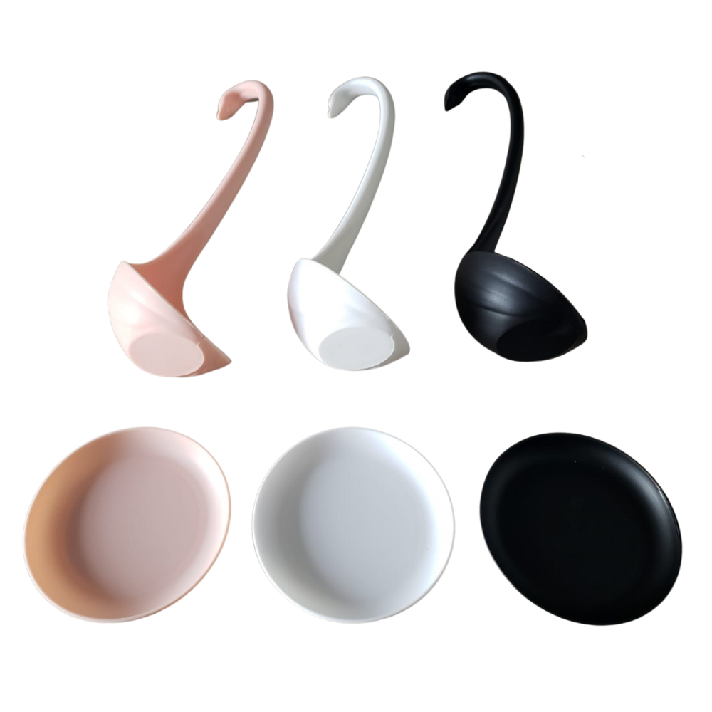 Cucharon en forma de Cisne con Soporte