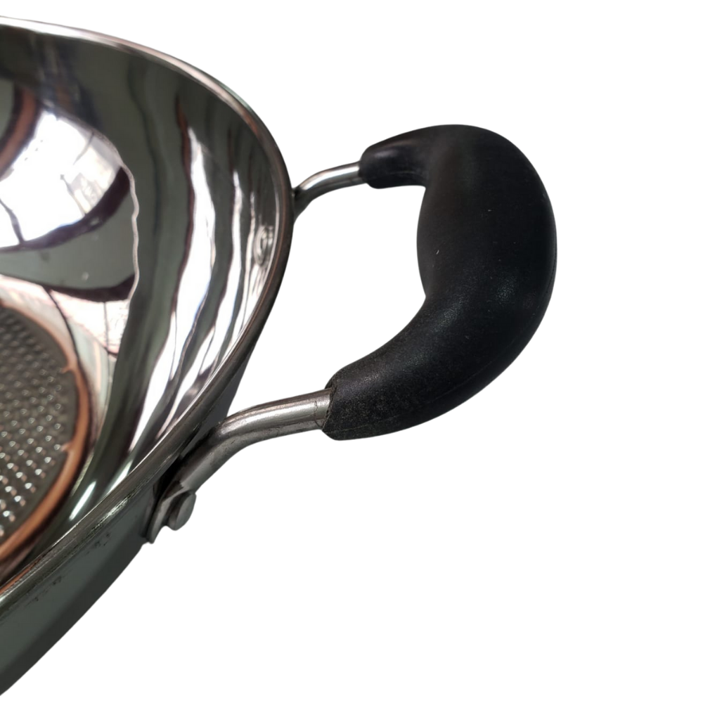 Wok Sartén Antiadherente Acero Inoxidable