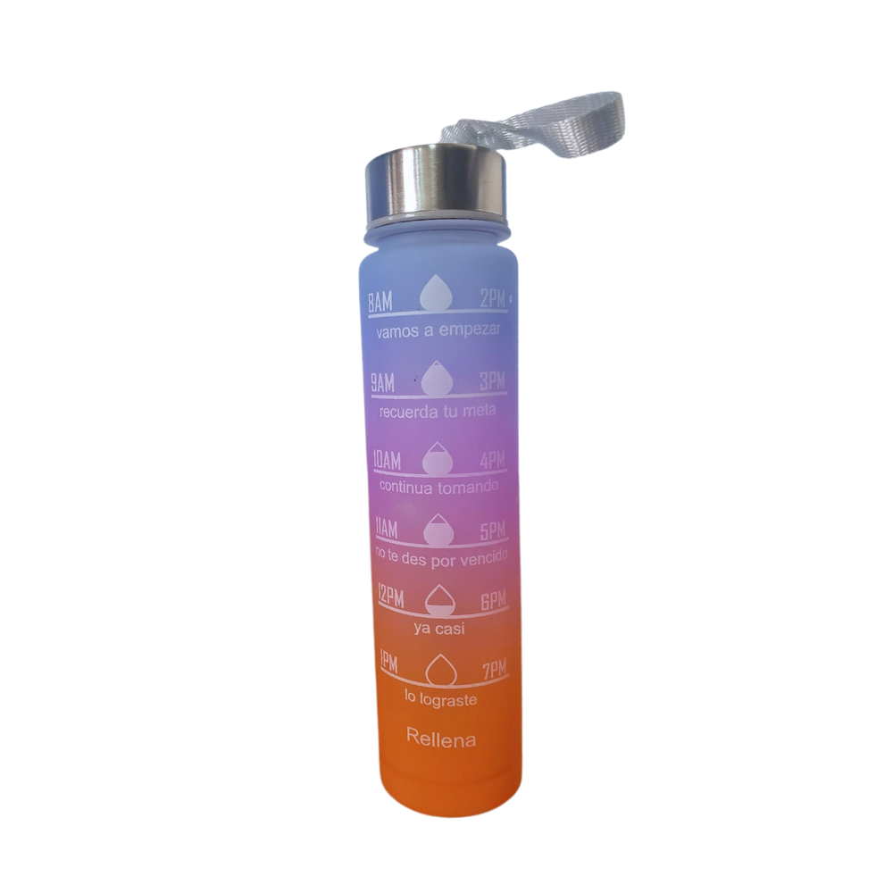 Botilo Motivacional Botella De Agua + Stikers