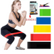 Set 5 Bandas Elásticas Resistencia Entrenamiento Ejercicio