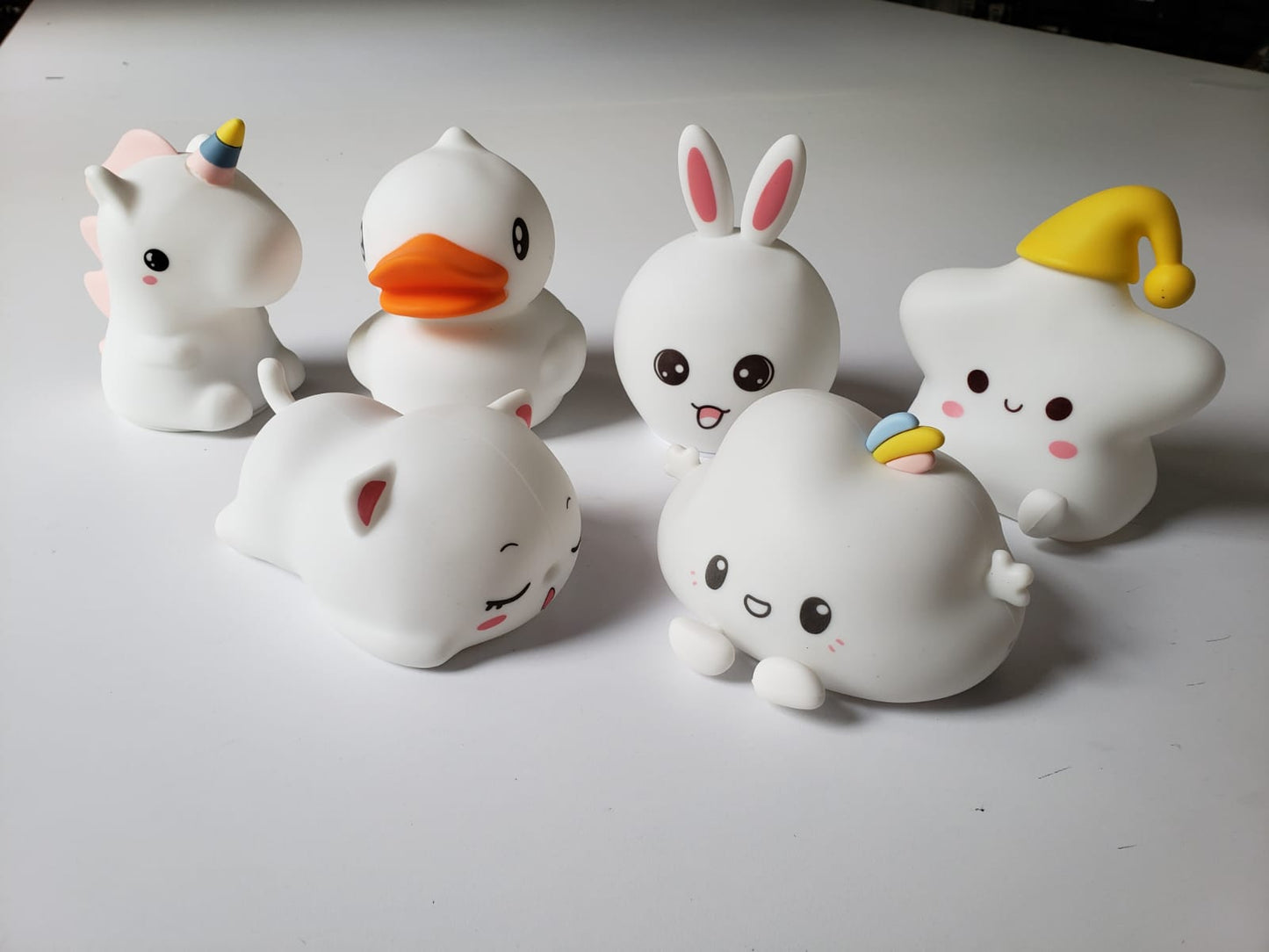 Lampara Silicona de Noche Pato