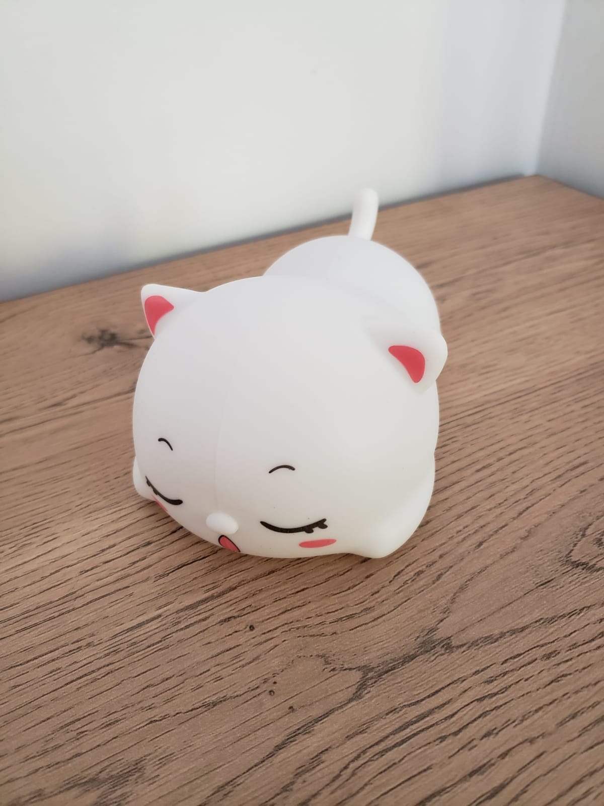Lampara Silicona de Noche Gato