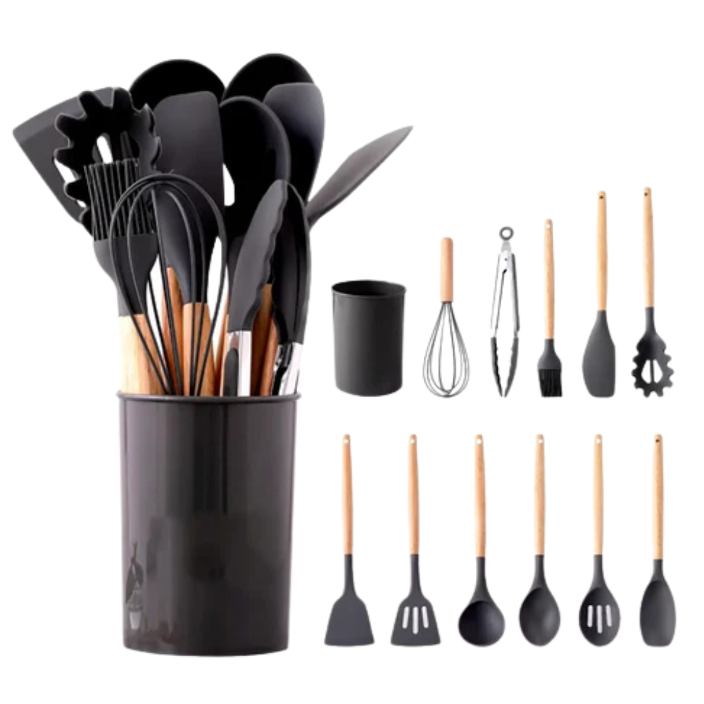 Juego de 12 Utensilios de Cocina de Silicona