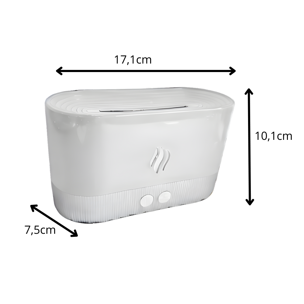 Difusor LED de aceites esenciales Tipo chimenea, 180 ml, humidificador