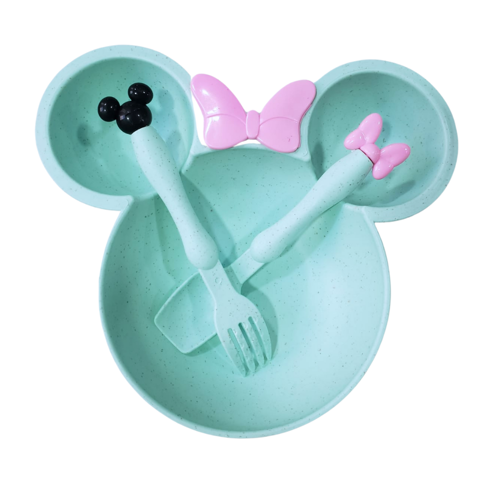 Set De Vajilla De Paja De Trigo Para Niños