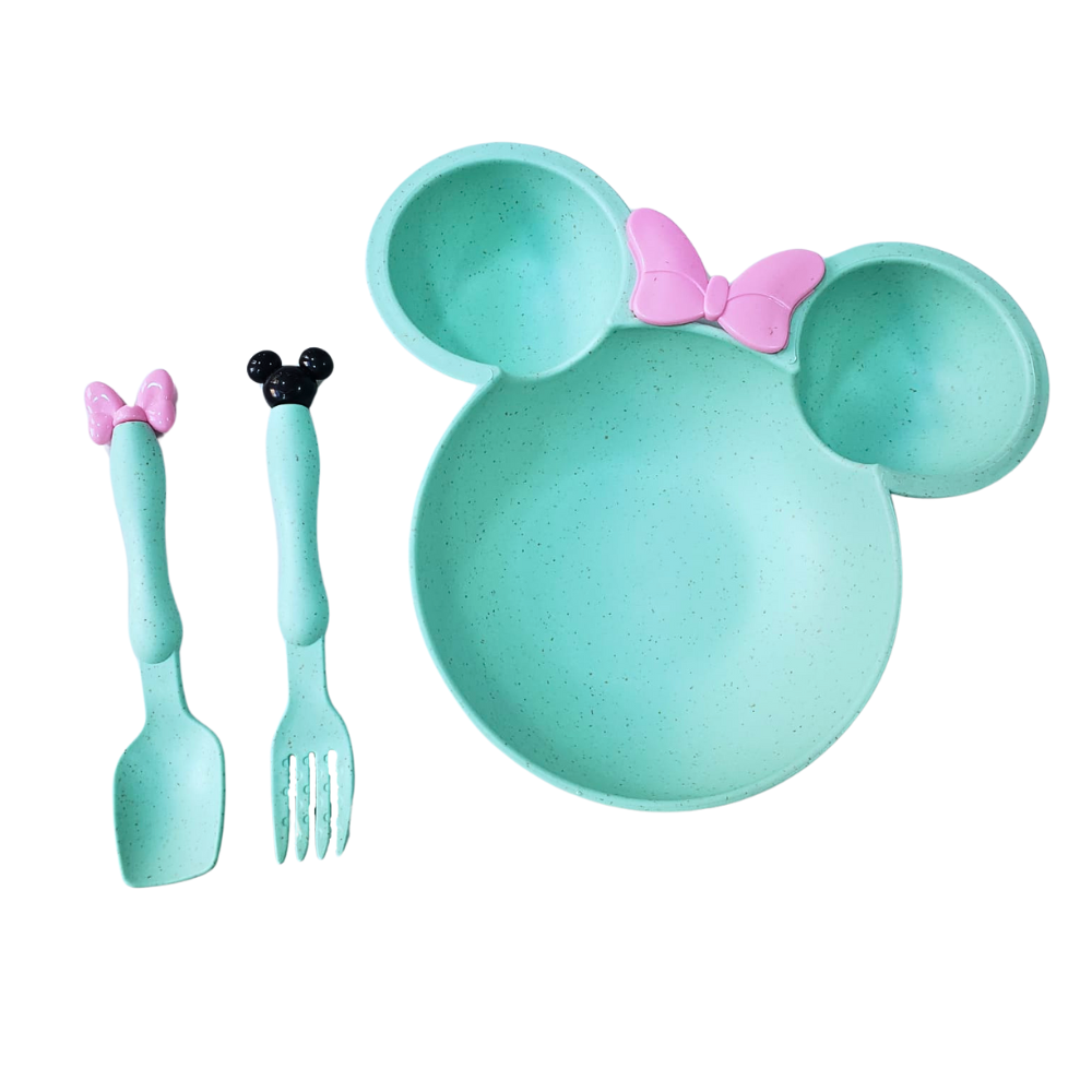 Set De Vajilla De Paja De Trigo Para Niños
