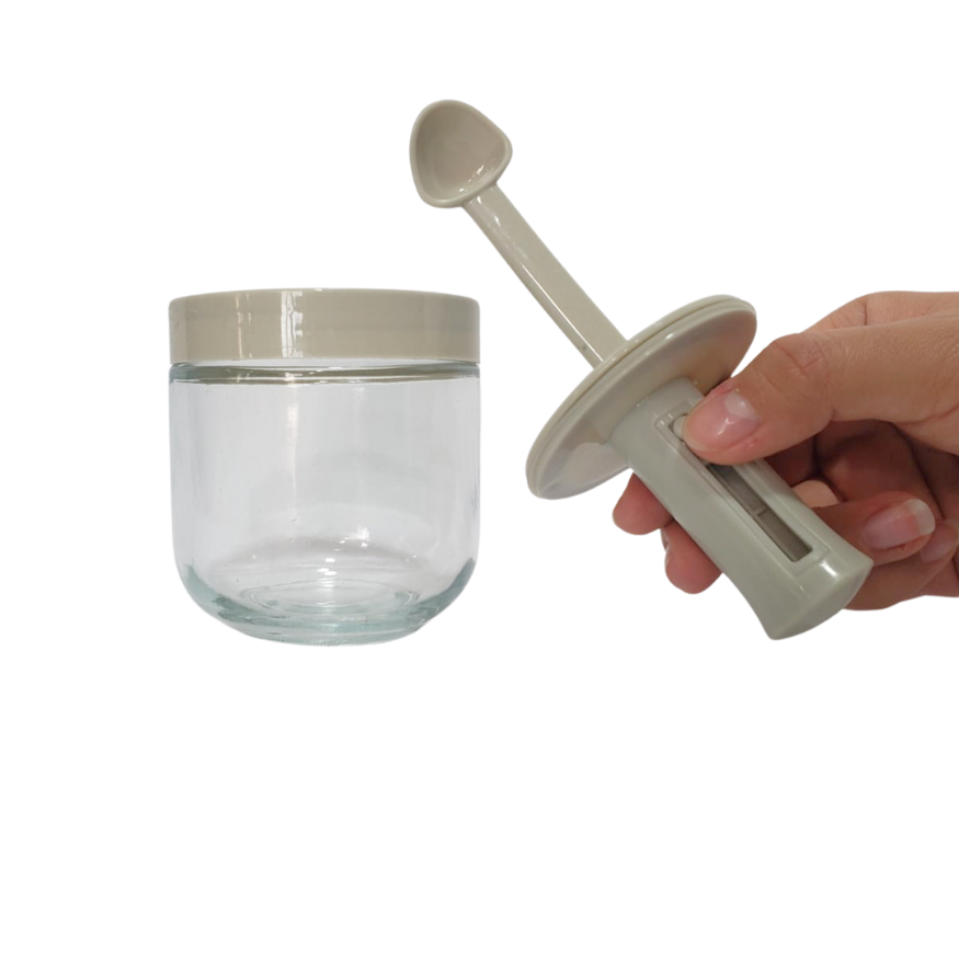 Envase De Vidrio Herméticos Para Pimienta Con Tapas Y Cuchara 10 Oz Recipientes De Vidrio Para Sal