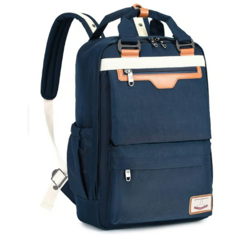 Mochila Impermeable SCROOGE 33x44x11 Cm - Para Portátil Hasta 15.6", PVC Reciclado, Cremalleras De Seguridad, Roja Y Blanca