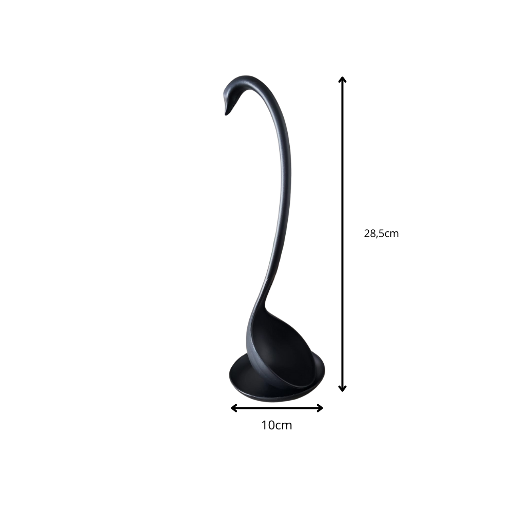 Cucharon en forma de Cisne con Soporte